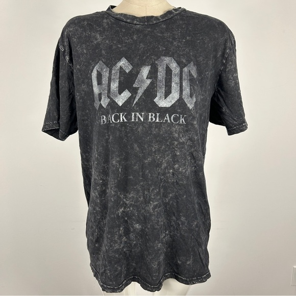 💕 AC/DC Men's Black Washed T-Shirt M - Picture 3 of 8